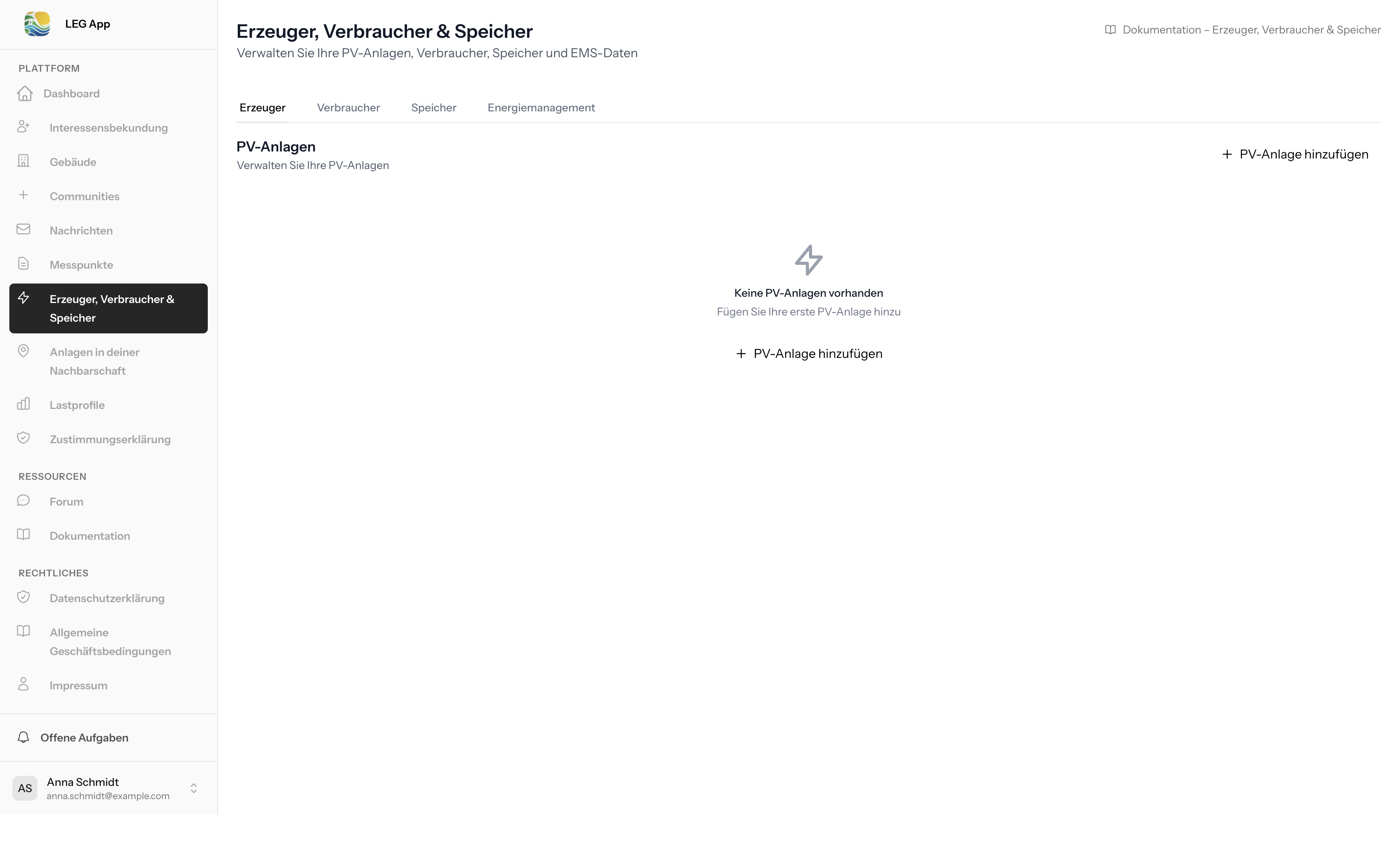 Erzeuger & Verbraucher – Übersicht